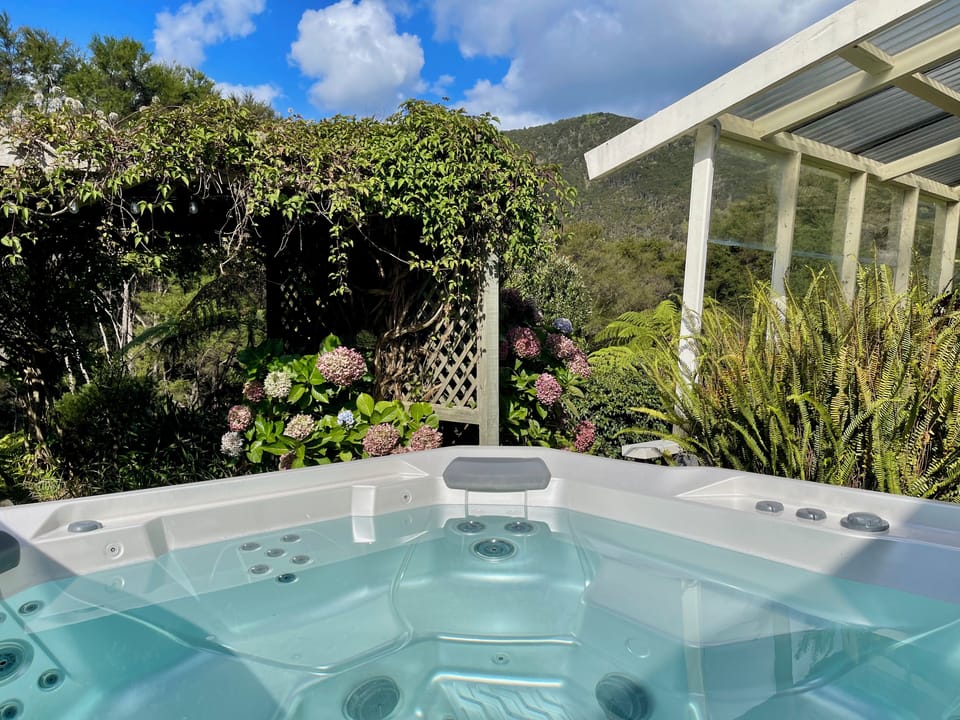 Outdoor spa tub