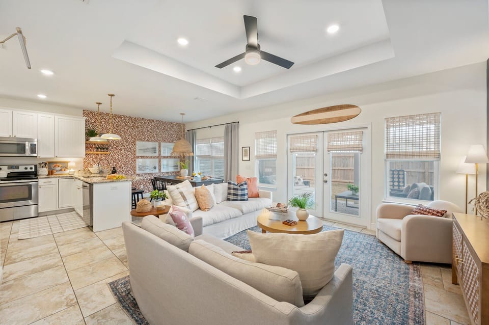 This open floor plan ensures that everyone gets to be a part of the action. 