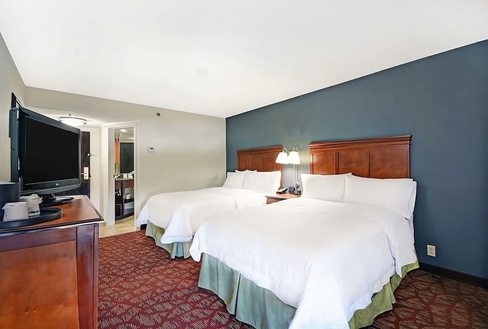 Stretch out with roomy floor space and crisp, hotel-white linens.