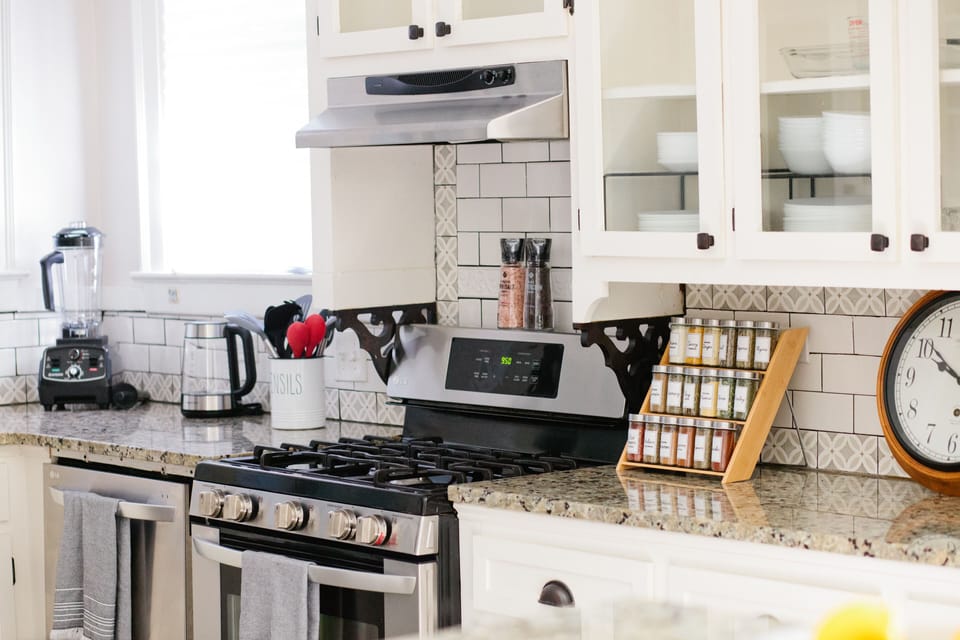 Enjoy cooking again in our fully stocked kitchen!