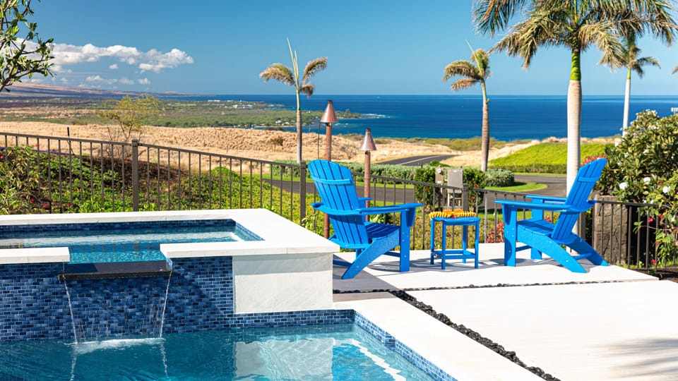 Relax on the lanai with beautiful view of the coast