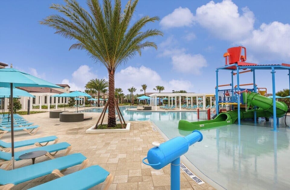 Experience the luxury of free access to our premium clubhouse, where you'll find a top-notch fitness center, a variety of outdoor sports amenities including volleyball, basketball, and tennis courts, all leading to our sumptuous resort-style pool. Dive into an oasis featuring thrilling water slides, a serene lazy river, an enchanting tiki bar, and the convenience of daily cabana rentals, all c...