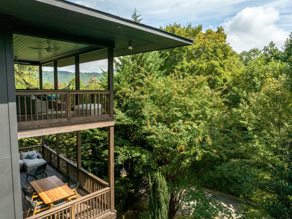 Upper and mid level porches