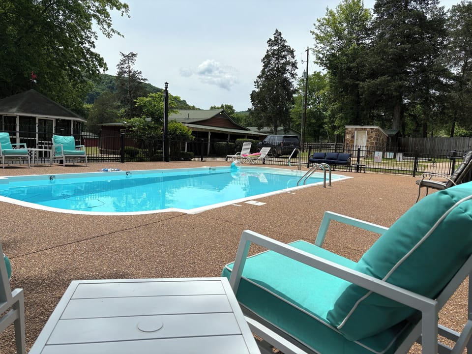 Kids and adults enjoy a refreshing swim after sightseeing the Ozarks