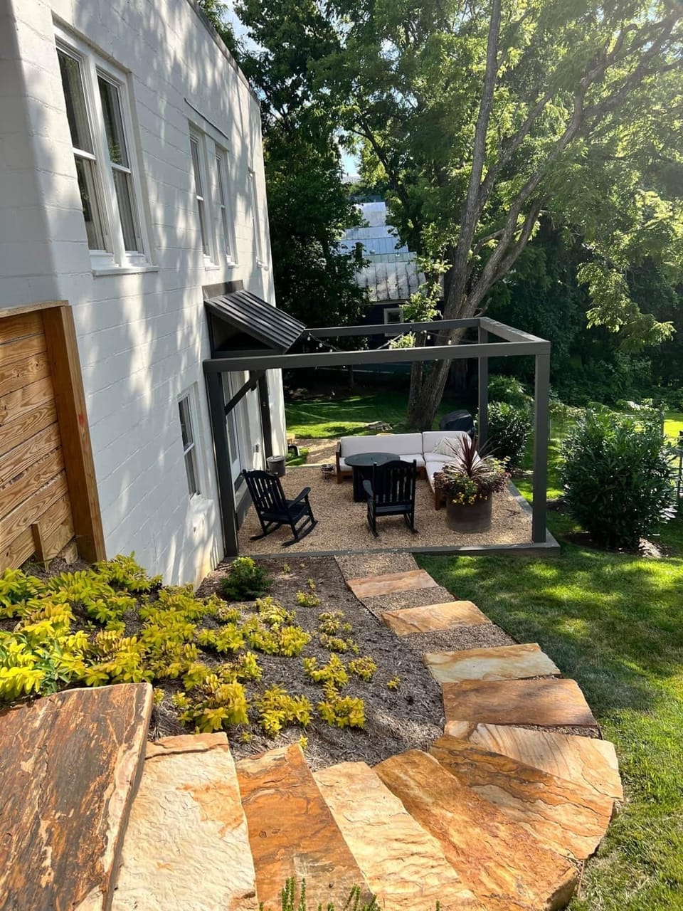 Front stairs to patio