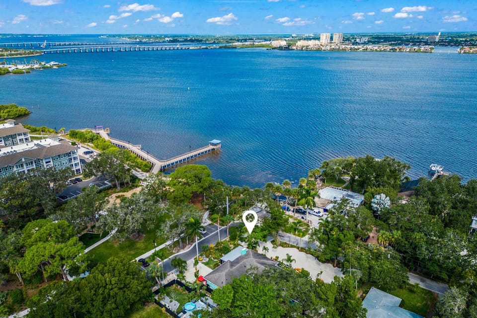 You can see the mile wide Manatee River from your villa.