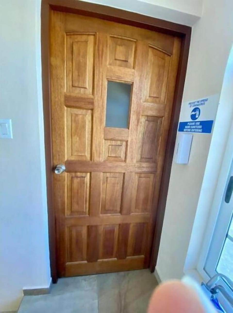 Entrance of the apartment.