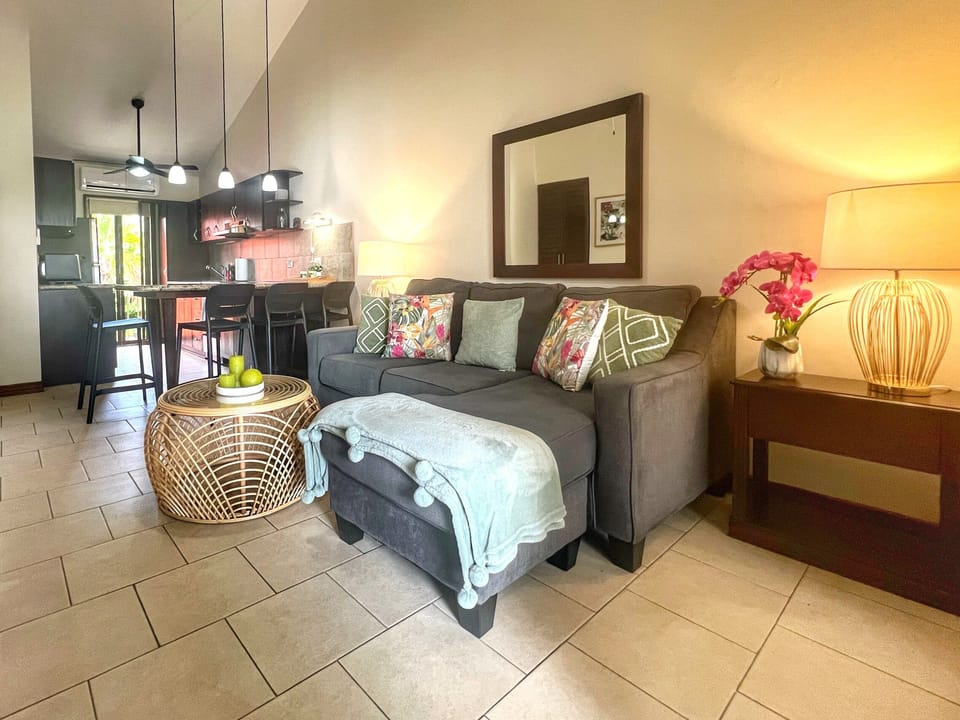 Enjoy relaxing on the comfy sofa - the perfect place to unwind!
