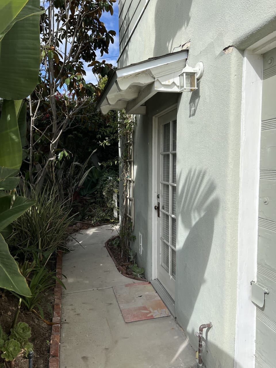 walkway to front door