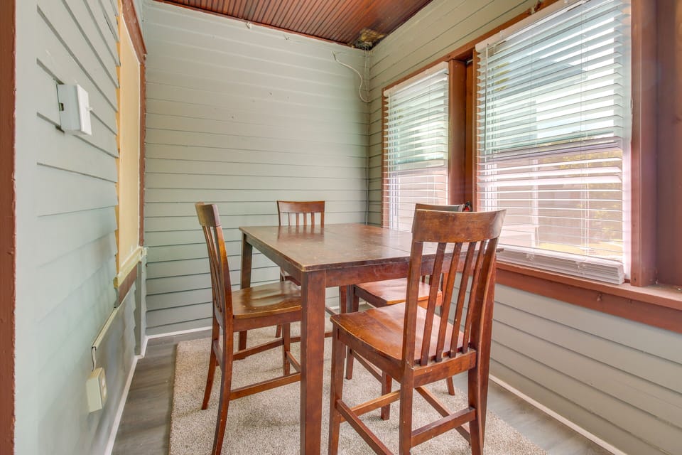 Dining Area | Dishware/Flatware | Trash Bags/Paper Towels | High Chair