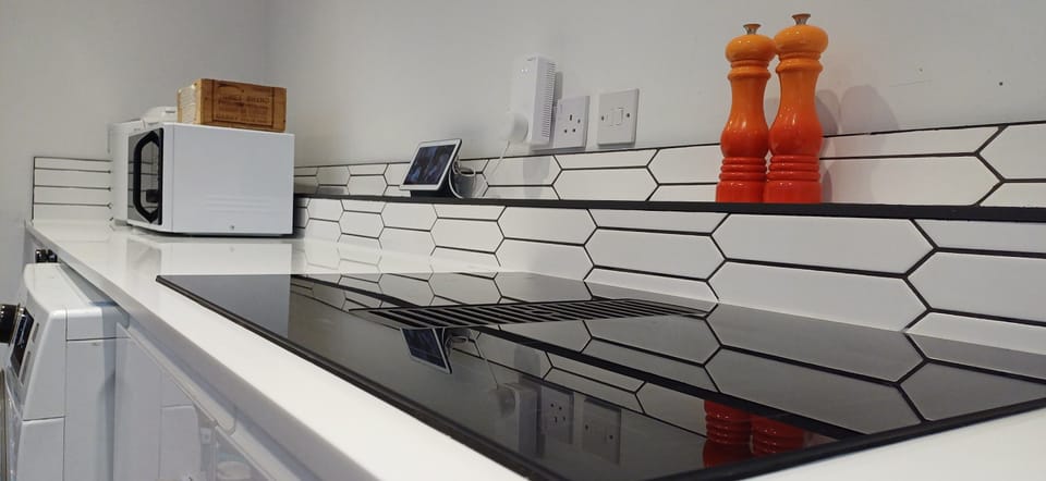 Downdraft induction hob in the kitchen