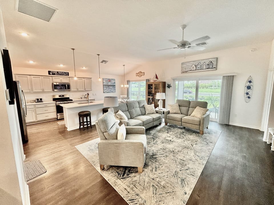 Living Room and Kitchen - Open Concept