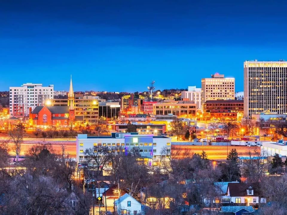 Downtown Colorado Springs. 5 minute walk from the picture shown. 
