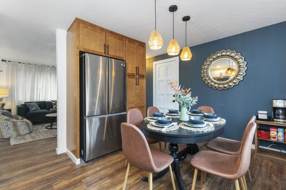 Dining area and kitchen