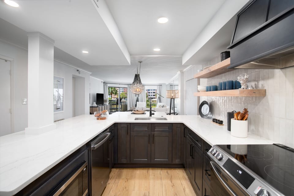 Kitchen with modern applicances