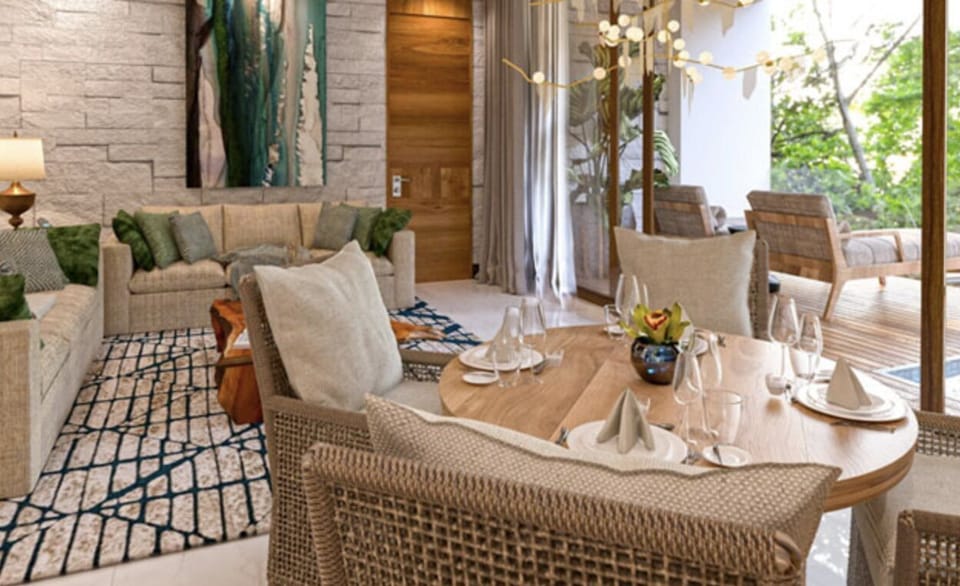 Who wouldn’t enjoy dining in this spacious living and dinning area?