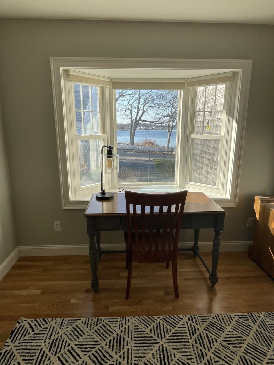 First floor office with water view