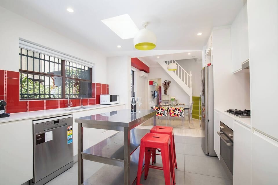 The kitchen offers everything you might need to prepare meals at home including a full fridge, oven and a dishwasher