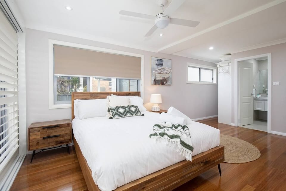The master benefits from a ceiling fan and private ensuite bathroom.