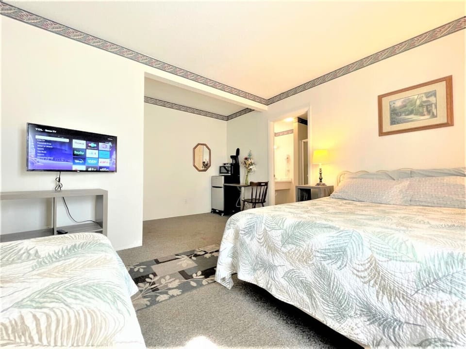 Roku TV and work space.