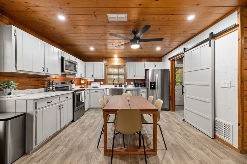 Bright kitchen to gather and make meals