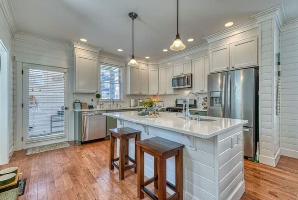 Full view of kitchen and Entry