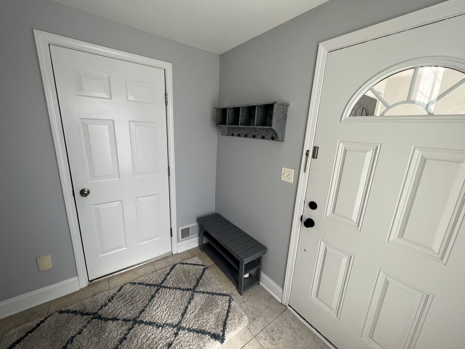 Front door and garage door entry