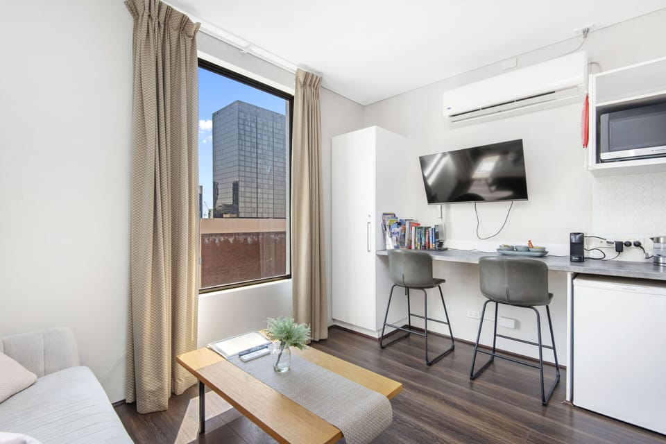 Sit up at the breakfast bar or relax on the comfy couch to watch a movie :)