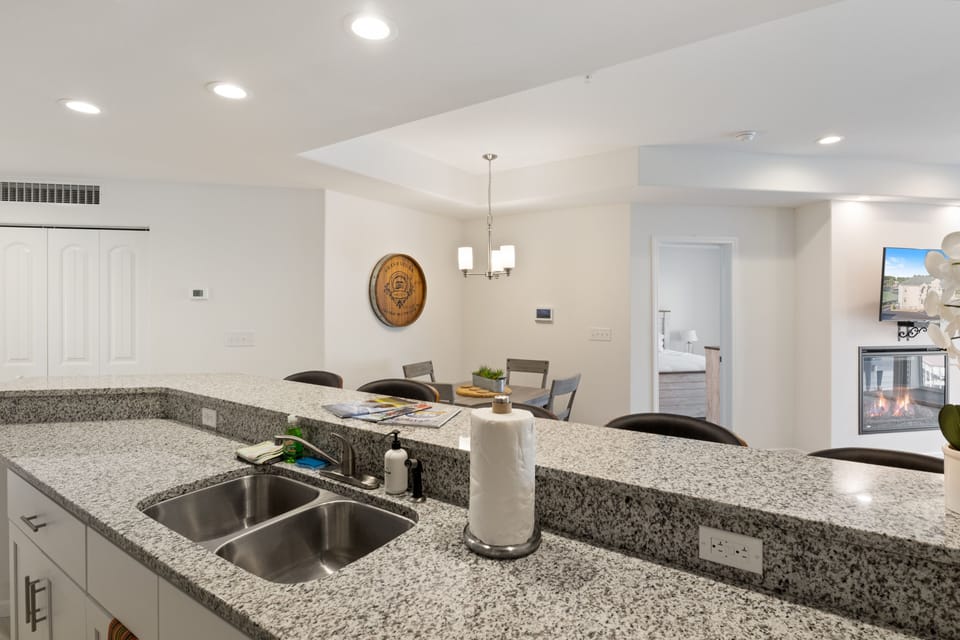 Meal preparations made even more convenient with the help of countertop.