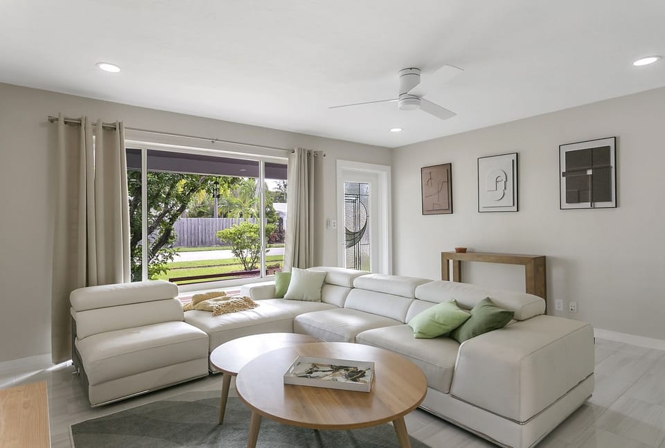 living room with lots of light