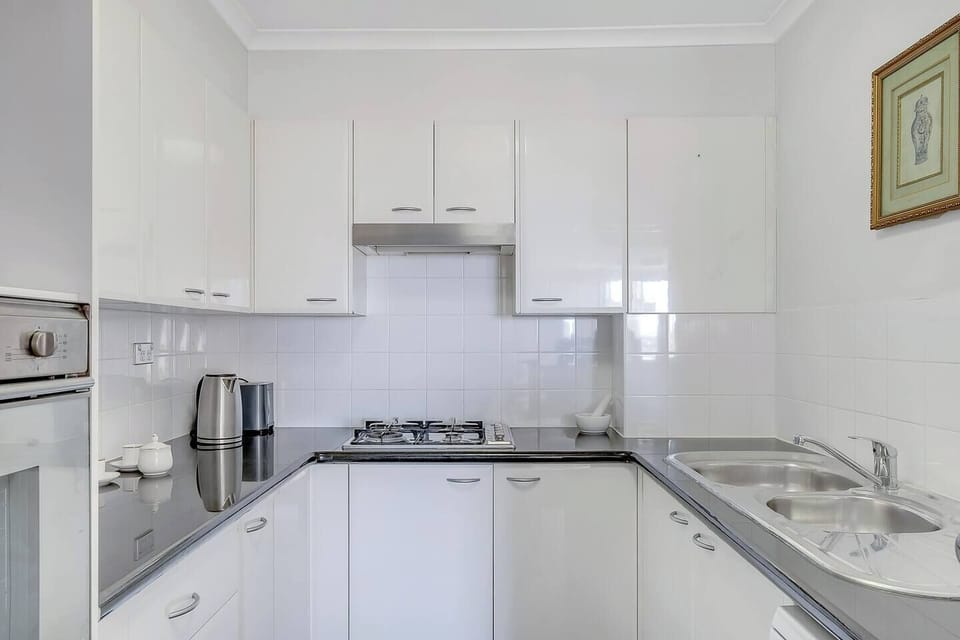 The full kitchen is equipped with everything you need to enjoy meals at home, including an oven and stove, fridge, toaster and kettle, as well as all your cooking utensils.