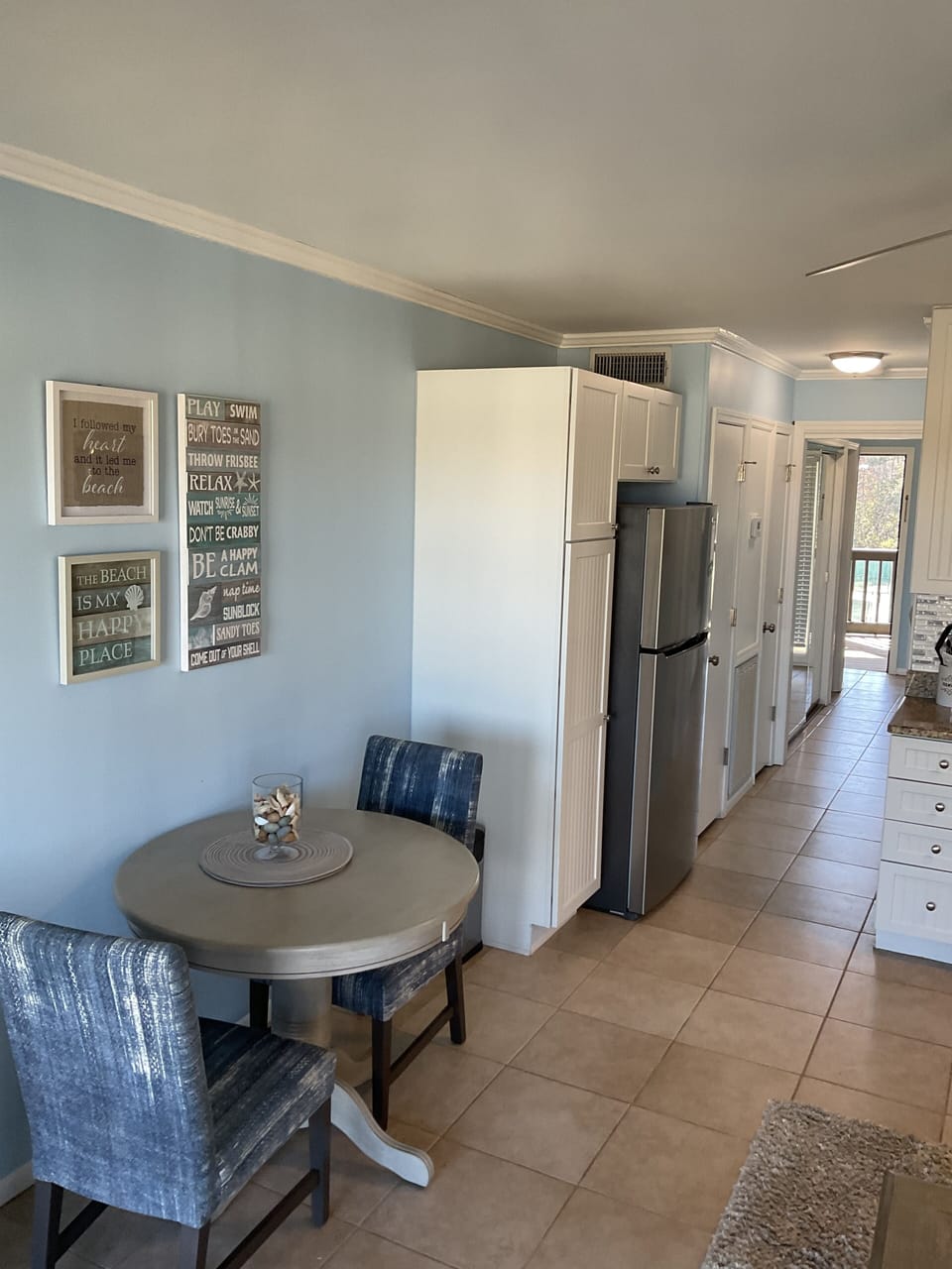 Entrance from hallway into  living room
And kitchen area 