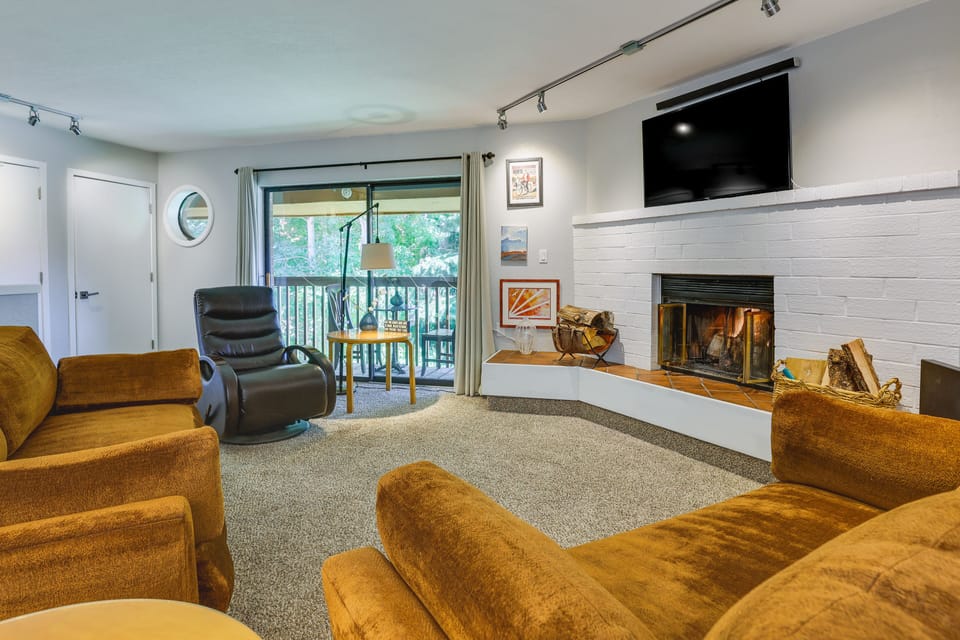 Living Room | Twin Sleeper Sofa | Fireplace | Central Heat