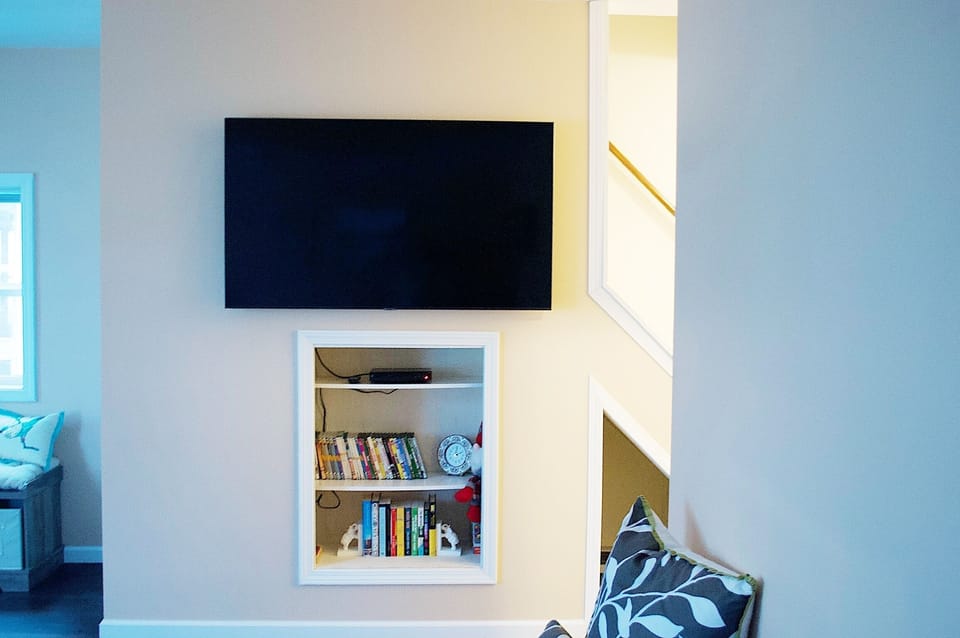 TV with DVD player, DVD's, books, games