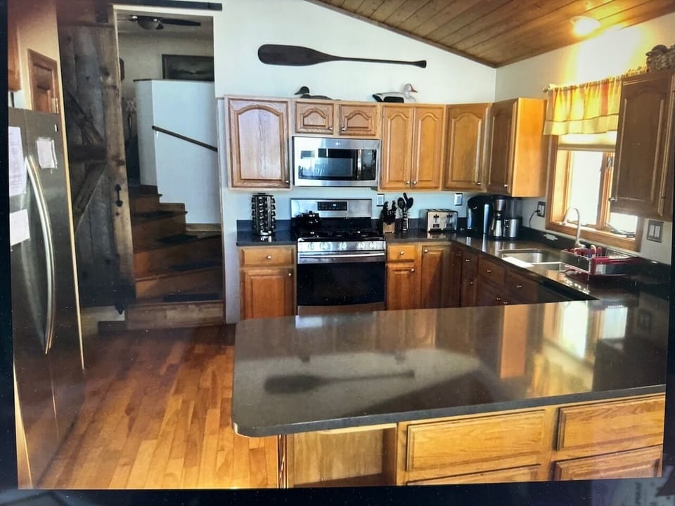 Fully appointed Kitchen with lake view