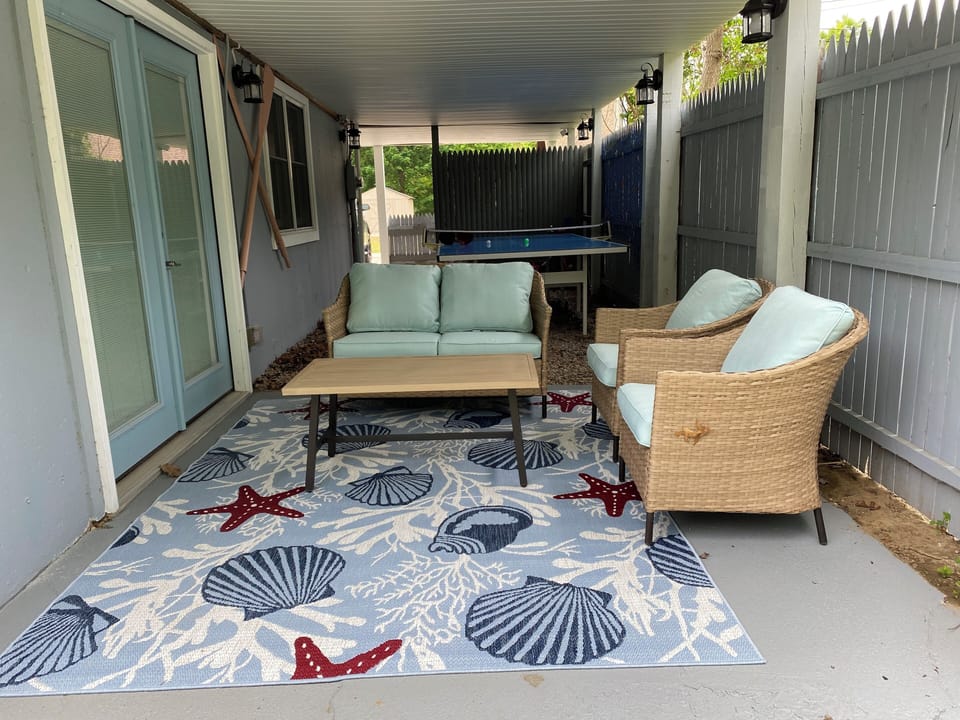 Outside covered area