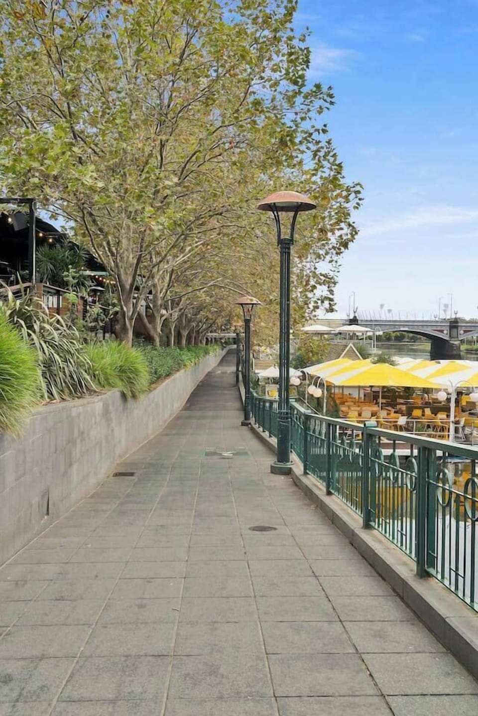 Walk along Southbank, stopping at Arbory (or Arbory Afloat in the warmer months).