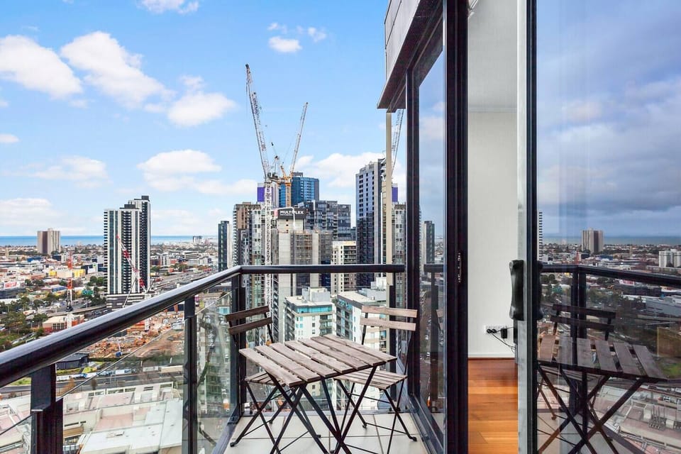 Head out to your private balcony for some fresh air, and maybe a night cap under the twinkling skylights if you're feeling up for it!