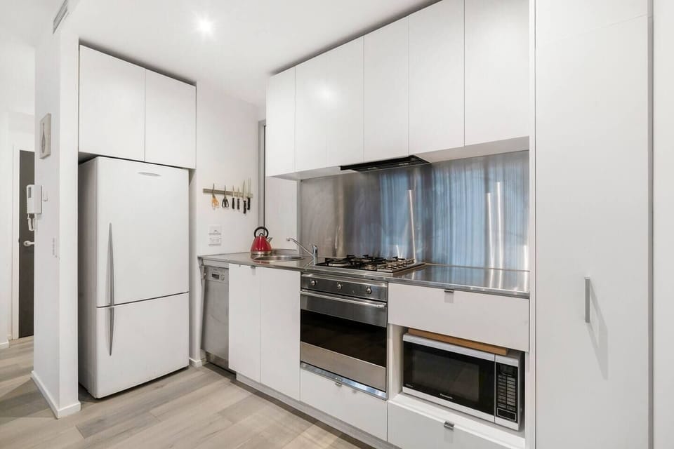 The kitchen is fully-equipped with everything you'll need to cook at home.