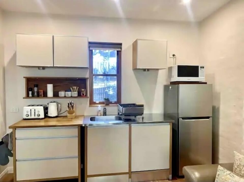 We have a kitchenette but NO INDOOR COOKING facilities.