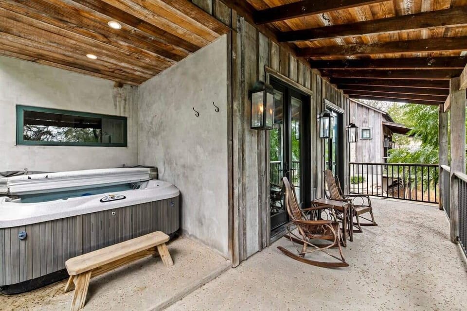 Relax and enjoy in our balcony with hot tub!