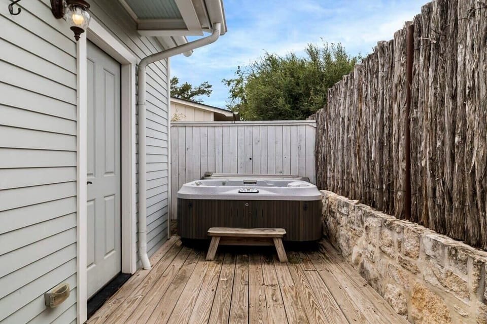 Enjoy our outdoor area with hot tub