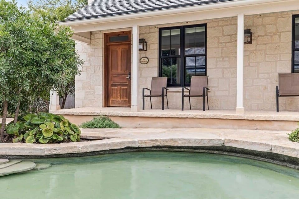 Front door/ pond