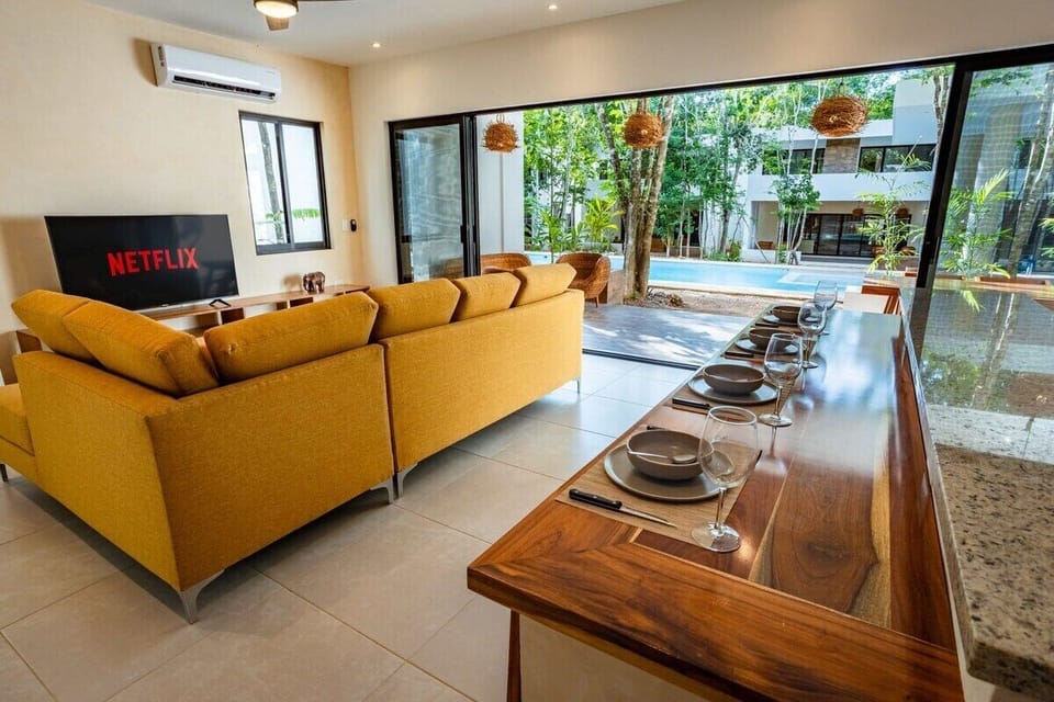 living room and dinning area