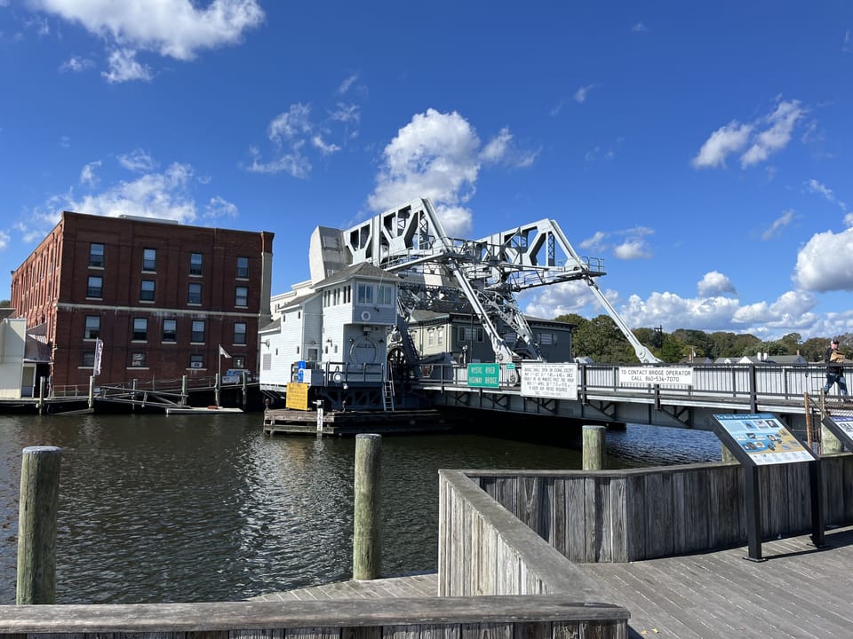 Short walk to the famous Mystic drawbridge.