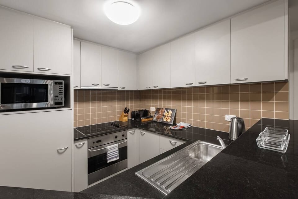 The kitchen offers all the essentials needed to prepare meals at home.