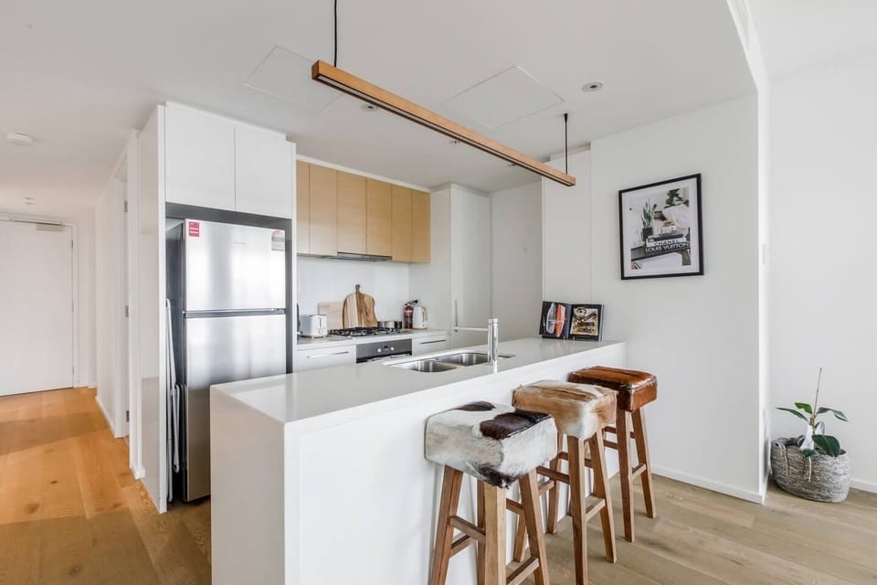  The fully equipped kitchen offers everything you need to cook up a feast for the family. 
