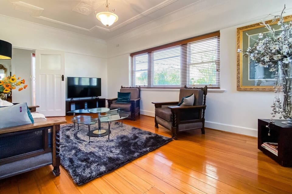 Kick back in the living area in front of the flat-screen TV.
