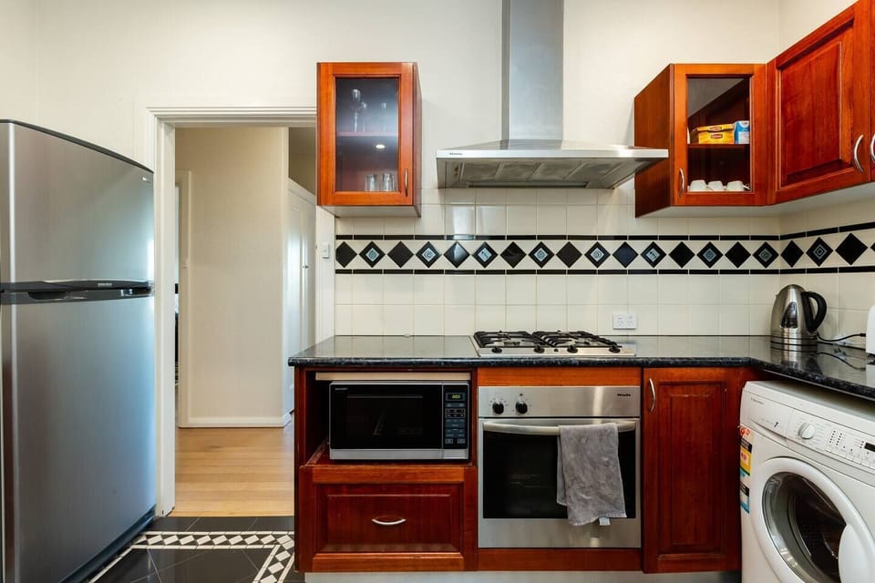 The kitchen is fully-equipped with everything you need to whip up a meal at home.