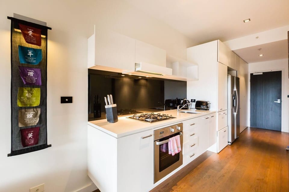 The fully-equipped, modern kitchen offers everything you'll need to cook at home.